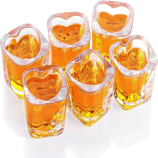 Mini Hearts Glass Cup Set